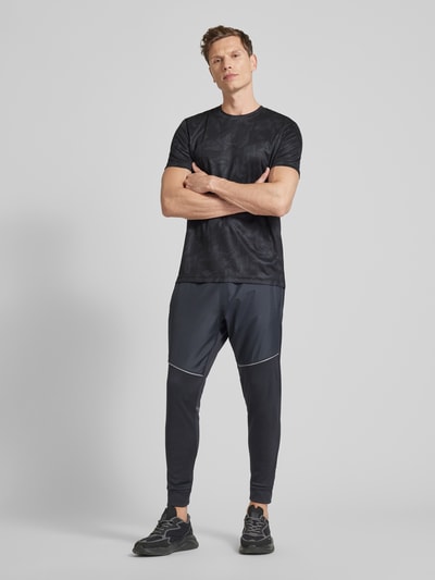 Christian Berg Men T-Shirt mit Allover-Muster Black 1