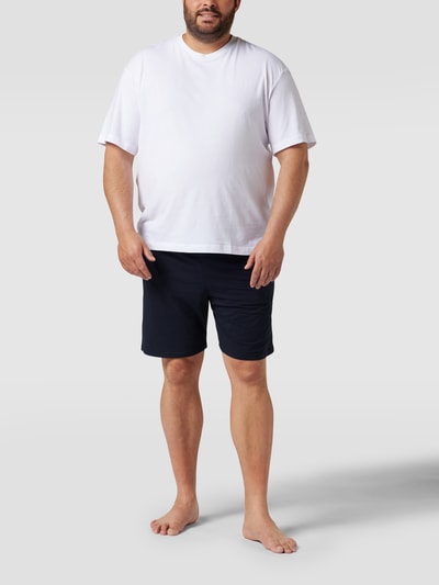 Boss Black Big&Tall PLUS SIZE Sweatshorts mit Logo-Stitching Dunkelblau 1