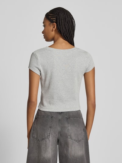 Calvin Klein Jeans T-shirt met labeldetail Lichtgrijs gemêleerd - 5