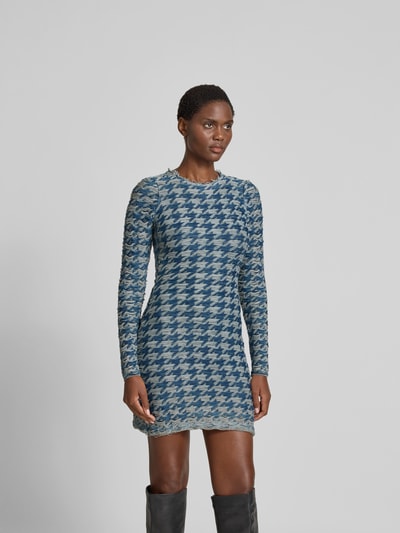 Diesel Kleid mit Strukturmuster Blau 4