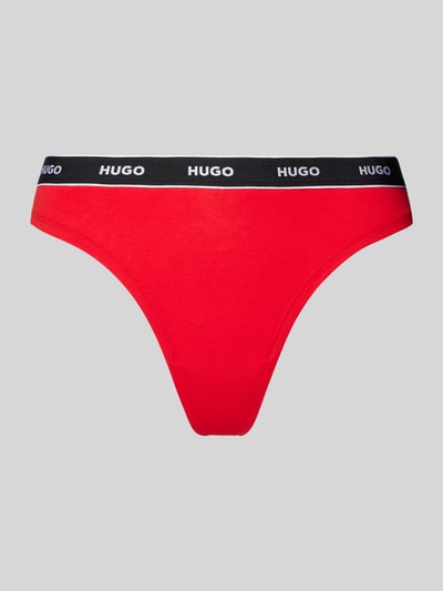 HUGO String met labeldetail, model 'Carousel' Rood - 1