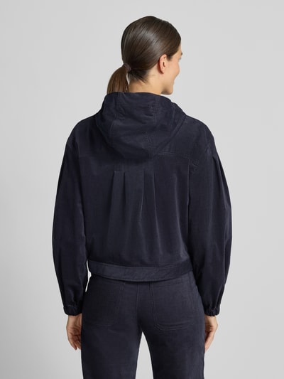Marc Cain Regular Fit Jacke aus Baumwoll-Mix Marine 5