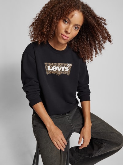 Levi's® Bluza z nadrukiem z logo Czarny 3