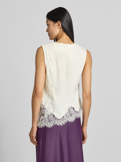 YAS Top mit Spitzenbesatz Modell 'PELLA' Ecru 5