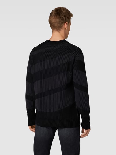 BOSS Orange Strickpullover im Colour-Blocking-Design Modell 'Arace' Black 5