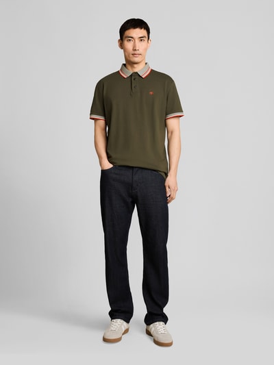 Tom Tailor Koszulka polo z czystej bawełny o kroju regular fit Oliwkowy 1