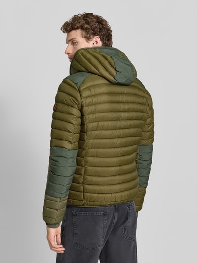 SAVE THE DUCK Kurtka pikowana z zamkiem błyskawicznym dwustronnym model ‘JELEP’ Oliwkowy 5