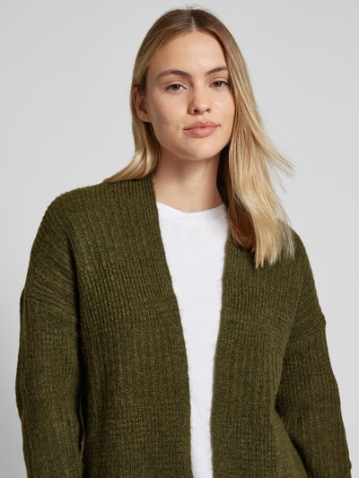 s.Oliver RED LABEL Oversize Cardigan mit flauschigem Strickmuster Khaki 3