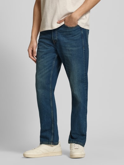 JACK & JONES Relaxed Fit Jeans im Used-Look Modell 'CHRIS' Dunkelblau 4