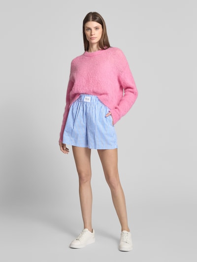 VILLA SOPHIE Korte broek met labelpatch, model 'CARLA' Lichtblauw - 1