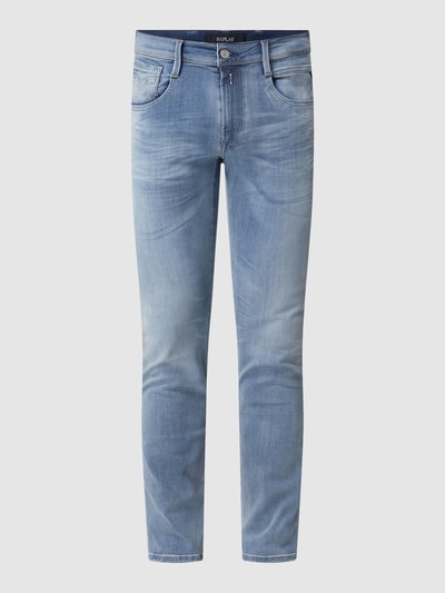 Replay Slim fit smokingjas van scheerwol, model 'Princeton' Jeansblauw - 2