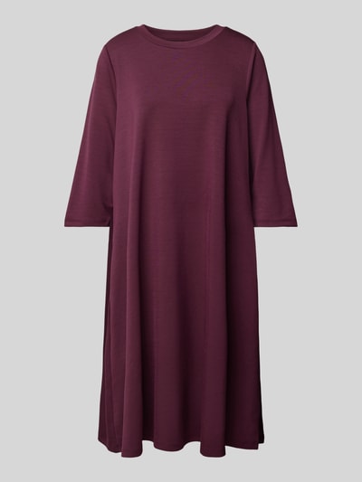 Soyaconcept Knielanges T-Shirt-Kleid mit Rundhalsausschnitt Bordeaux 2