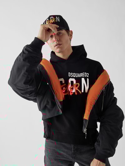 Dsquared2 Hoodie mit Label-Print Schwarz 3