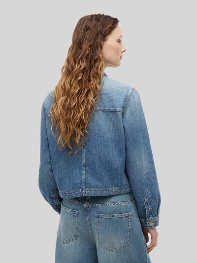Tommy Jeans Kurtka jeansowa o kroju relaxed fit z mieszanki bawełny i lnu z tunelem Jeansowy niebieski 5