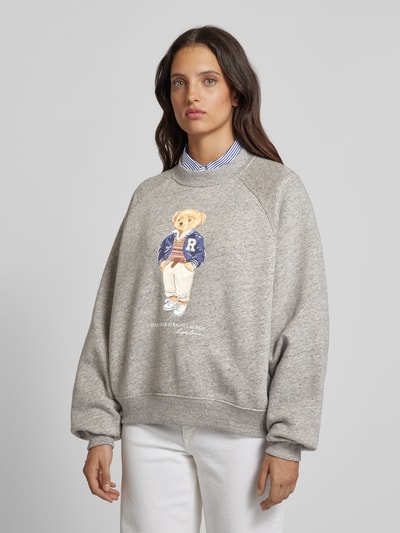 Polo Ralph Lauren Sweatshirt met motief- en labelprint Middengrijs - 4