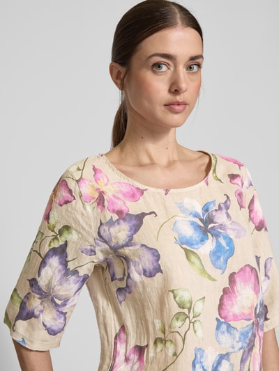 ZABAIONE Blouseshirt met ronde hals Beige - 3