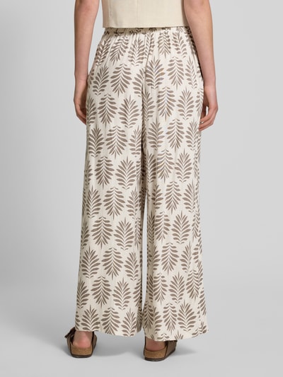 Apricot Spodnie materiałowe z szeroką nogawką i tkanym wzorem Szarobrązowy 5