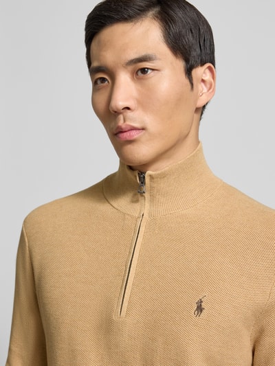 Polo Ralph Lauren Gebreide pullover met labelstitching Camel gemêleerd - 3
