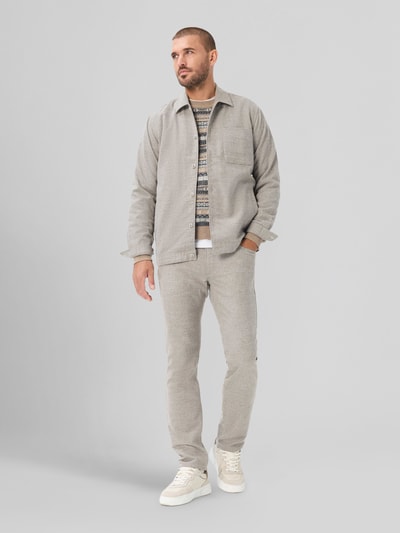 Brax Kaschmirpullover mit Rundhalsausschnitt Modell 'Rick' Mittelbraun 1