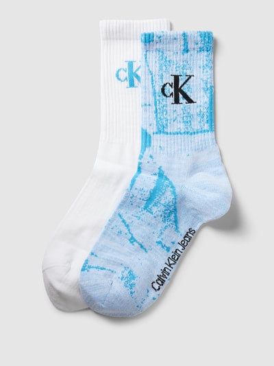 Calvin Klein Jeans Socken mit Label-Detail im 2er-Pack Aqua 1