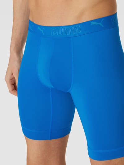 Puma Boxershort met elastische band met logo in een set van 3 stuks Koningsblauw - 3