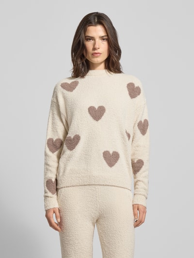 Jake*s Casual Strickpullover im Allover-Look Ecru 4
