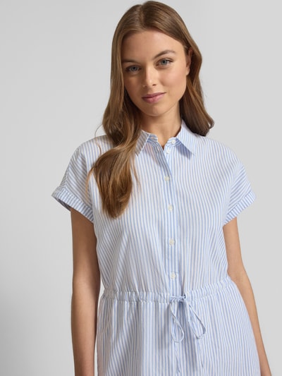 Tom Tailor Denim Tailliertes Mini-Blusenkleid mit Streifenmuster Blau 3