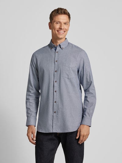 Christian Berg Men Regular Fit Freizeithemd mit Button-Down-Kragen Marine 4