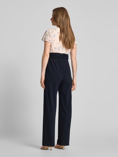 Christian Berg Cocktail Jumpsuit mit V-Ausschnitt Marine Melange 5