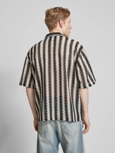 REVIEW Relaxed Fit Freizeithemd mit Strukturmuster Black 5