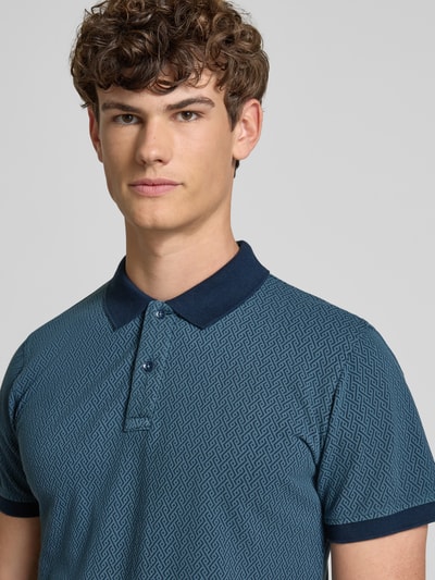 Blend Slim fit poloshirt met labeldetail, model 'EDMON' Donkerblauw - 3