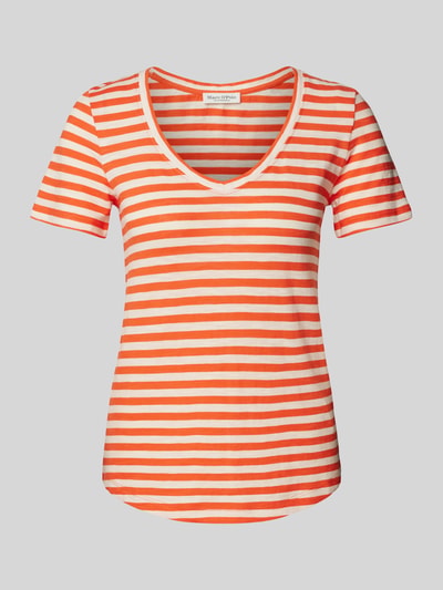 Marc O'Polo T-shirt met streepmotief Oranje - 2