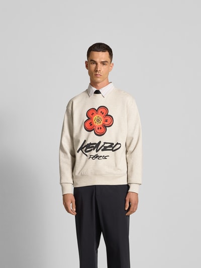 Kenzo Regular Fit Pullover mit Logo-Print Mittelgrau 4