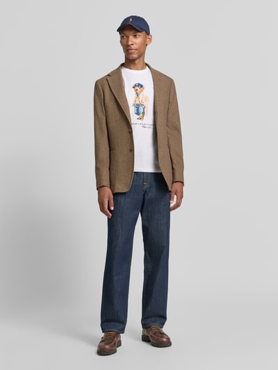Polo Ralph Lauren Slim Fit t-shirt van pure katoen met polo bear-print model '26/1' Wit - 1