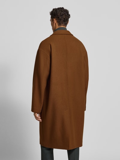 SELECTED HOMME Regular fit lange wollen jas met reverskraag, model 'MILO' Camel - 5