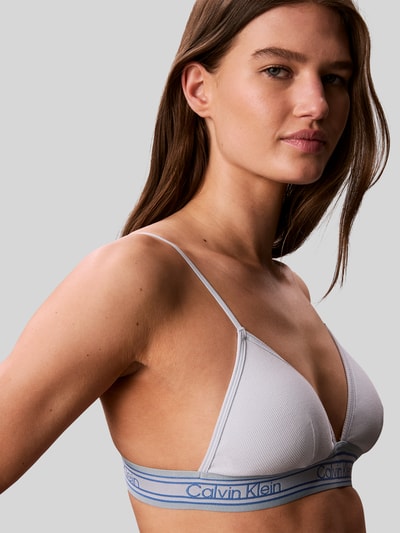 Calvin Klein Underwear Bralette aus Baumwoll-Mix mit Modal-Anteil Modell 'RETRO' Hellblau 3