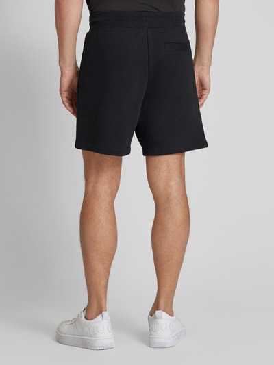 HUGO Regular fit sweatshorts met labelprint, model 'Dapalmi' Zwart - 5