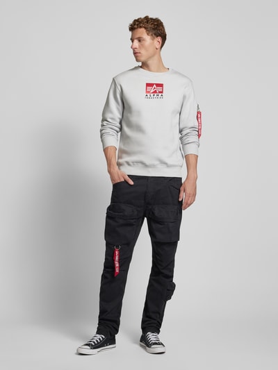 Alpha Industries Bluza z okrągłym dekoltem Jasnoszary 1