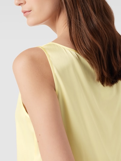 MaxMara Leisure Top bluzkowy w jednolitym kolorze model ‘PAN’ Jasnożółty 3