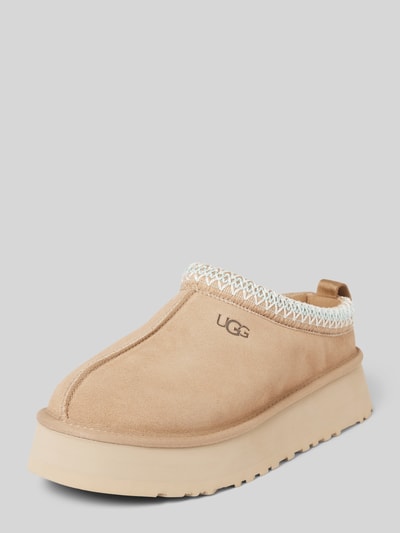 UGG Slippers met plateauzool, model 'TAZZ' Zand - 1