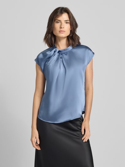 Neo Noir Blouseshirt met opstaande kraag Rookblauw - 4