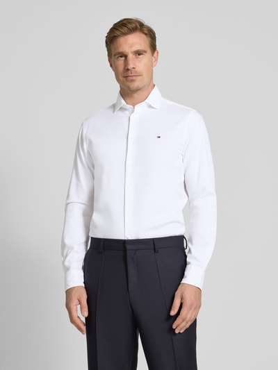 Tommy Hilfiger Tailored Slim Fit Businesshemd mit Kentkragen Weiss 4