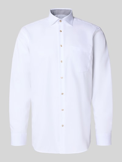 SEIDENSTICKER REGULAR FIT Koszula biznesowa o kroju regular fit z bawełny z kołnierzykiem typu kent Biały 2