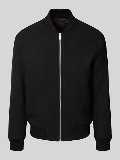 SELECTED HOMME Regular fit bomberjack van wolmix, model 'JENS' Zwart - 2