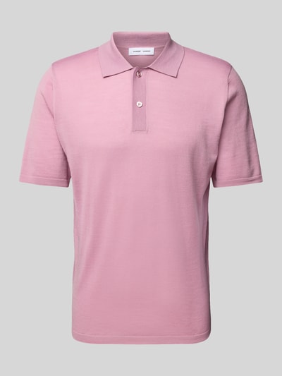 Samsøe Samsøe Poloshirt met korte knoopsluiting, model 'ROWAN' Rosé - 2