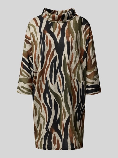 Apricot Relaxed fit jurk met wijde col Roestrood - 2