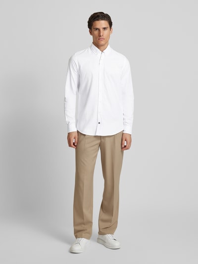 HECHTER PARIS Koszula casualowa o kroju modern fit z kołnierzykiem typu button down Czarny 1