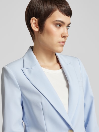 Mango Blazer in unifarbenem Design Hellblau 3