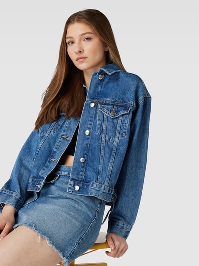 Gina Tricot Jeansjacke im Used-Look Jeansblau 3