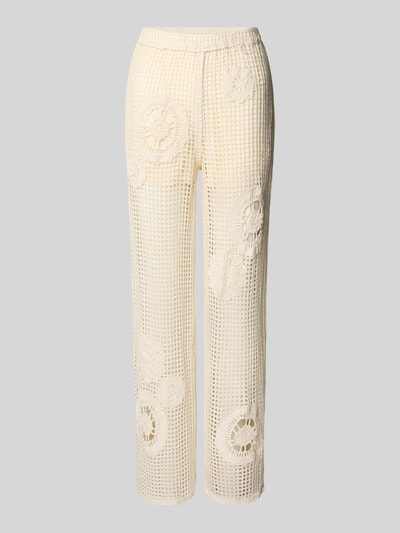 YAS High waist broek met elastische band, model 'FIRO' Offwhite - 2